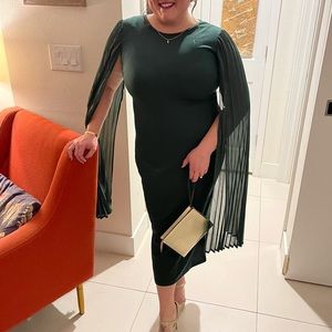 Elegant cape sleeve dress